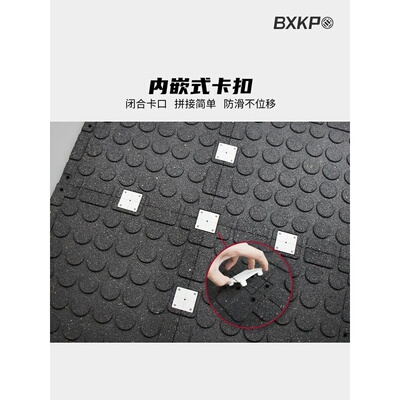 白熊快跑BXKP健身房地垫杠铃垫子功能性塑胶地胶垫隔音减震橡胶垫