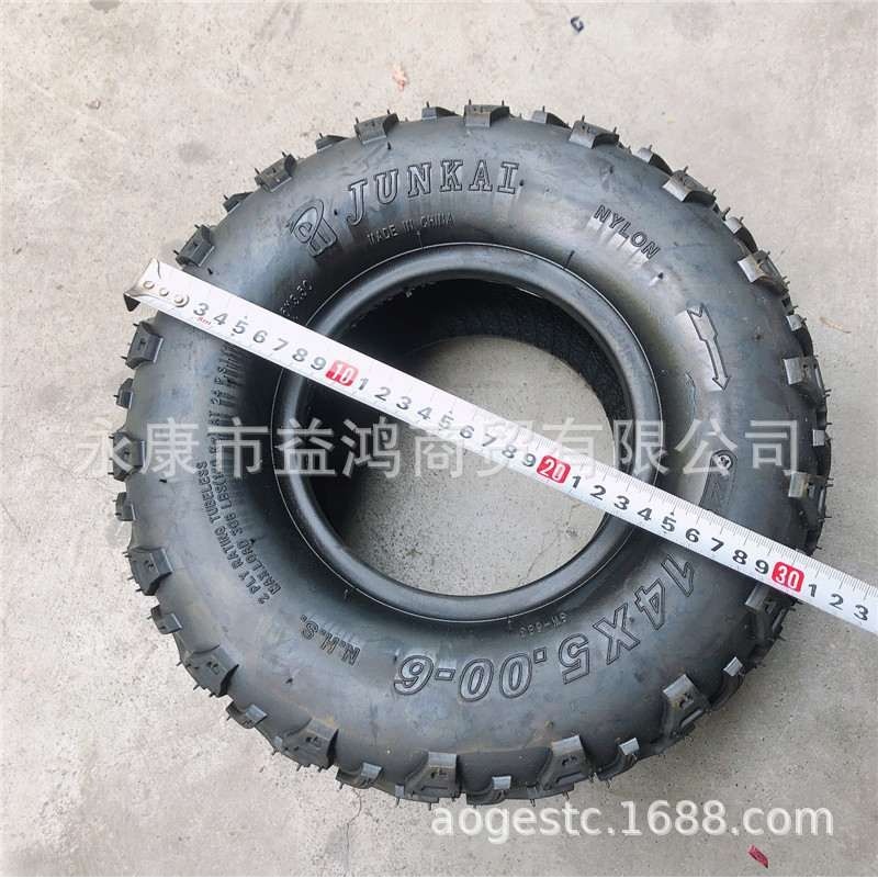 自制改装电动摩托四轮儿童5.00-6加厚飞机配件14*卡丁车越野轮胎