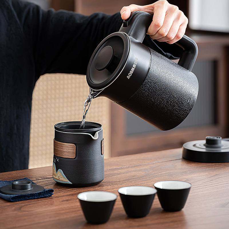 烧水壶旅行便携茶具套装户外个人专用泡茶快客杯一壶三杯功夫茶壶,餐饮具,旅行茶具,淘宝优惠券,粉丝福利购,淘宝优惠卷