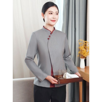 保洁阿姨专用工作服酒店客房售楼部营销中心物业禅意特色秋冬长袖