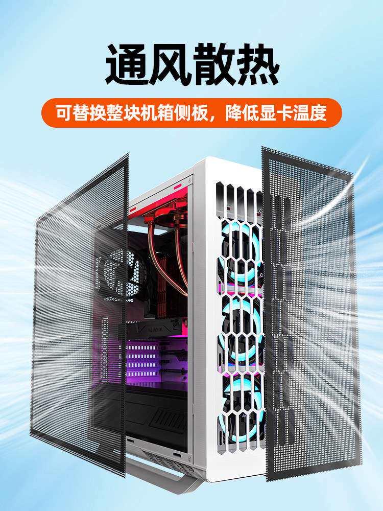 电脑防尘网机箱侧板 磁吸防尘网 主机防尘罩 PVC防尘网 金属散热