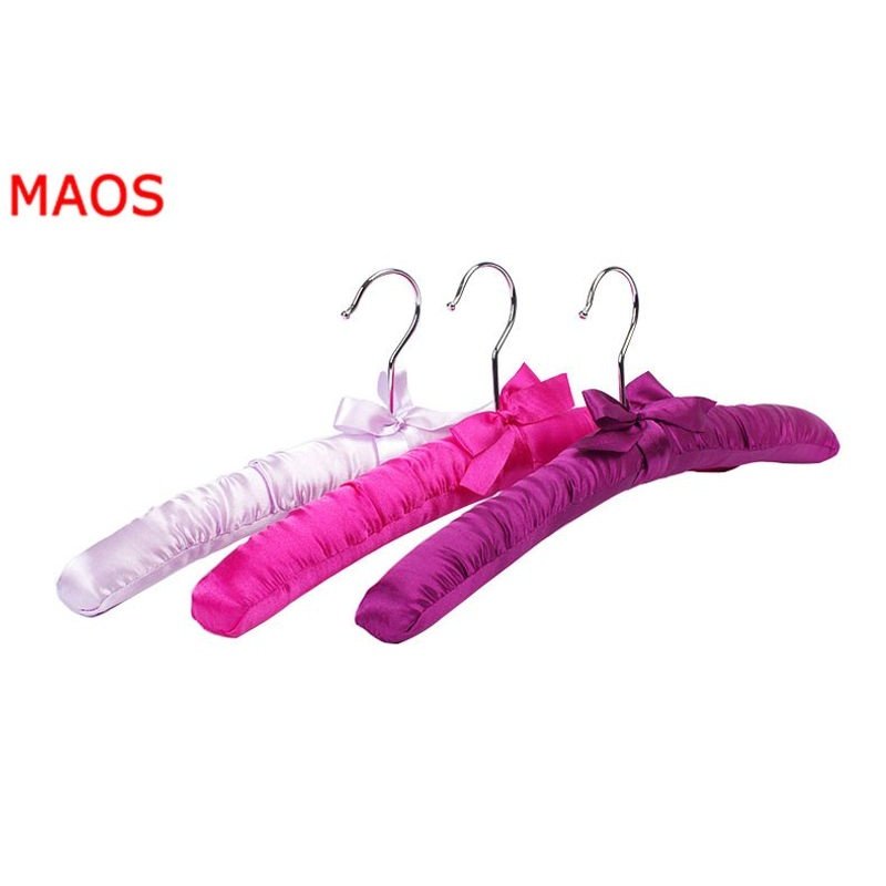 MAOS布艺海绵衣架晒衣架家用挂衣服架防滑女士婚纱晾衣架毛衣衣架