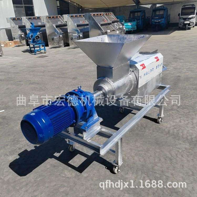 固液猪粪脱水机 动物牛粪便固液分离机 纸浆药渣螺旋挤压机