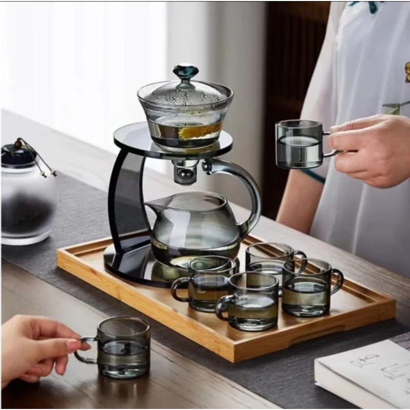 懒人泡茶神器磁吸半自动茶壶茶具冲茶器高档家用套装礼盒玻璃功夫