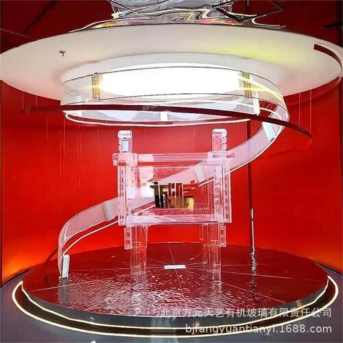 亚克力造型鼎透明异型CNC雕刻大型造景展品艺术鼎有机玻璃工艺品