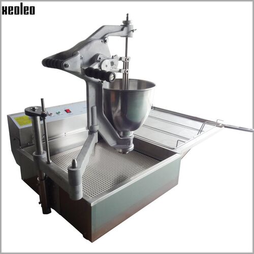 甜甜圈机台式手摇多拿滋油炸机电热花型球形波提机甜麦圈机110V