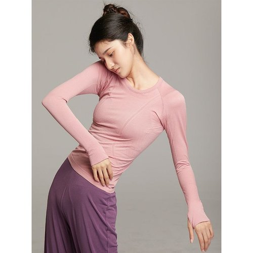 宸舞现代舞蹈上衣圆领瑜伽运动服塑型形体服古典舞春夏练功服长袖