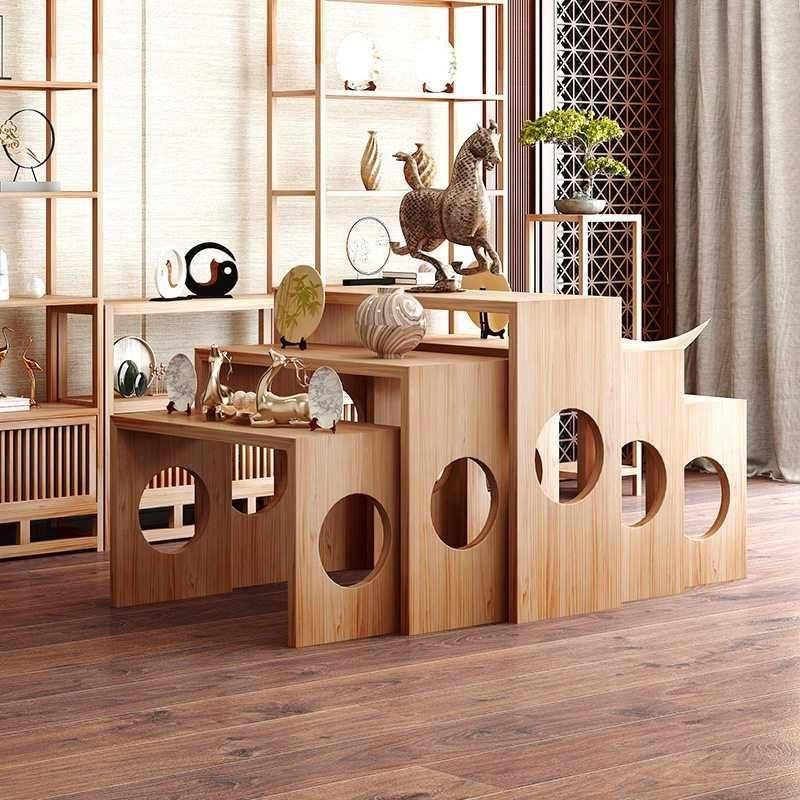 新中式实木茶叶货架茶饼柜精品展柜陈列柜双面货柜中岛柜简约现代,商业/办公家具,茶叶柜,淘宝优惠券,粉丝福利购,淘宝优惠卷