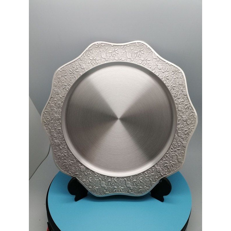 锡盘金属奖盘荣休纪念光荣退休纪念品退伍感谢牌捐赠证书