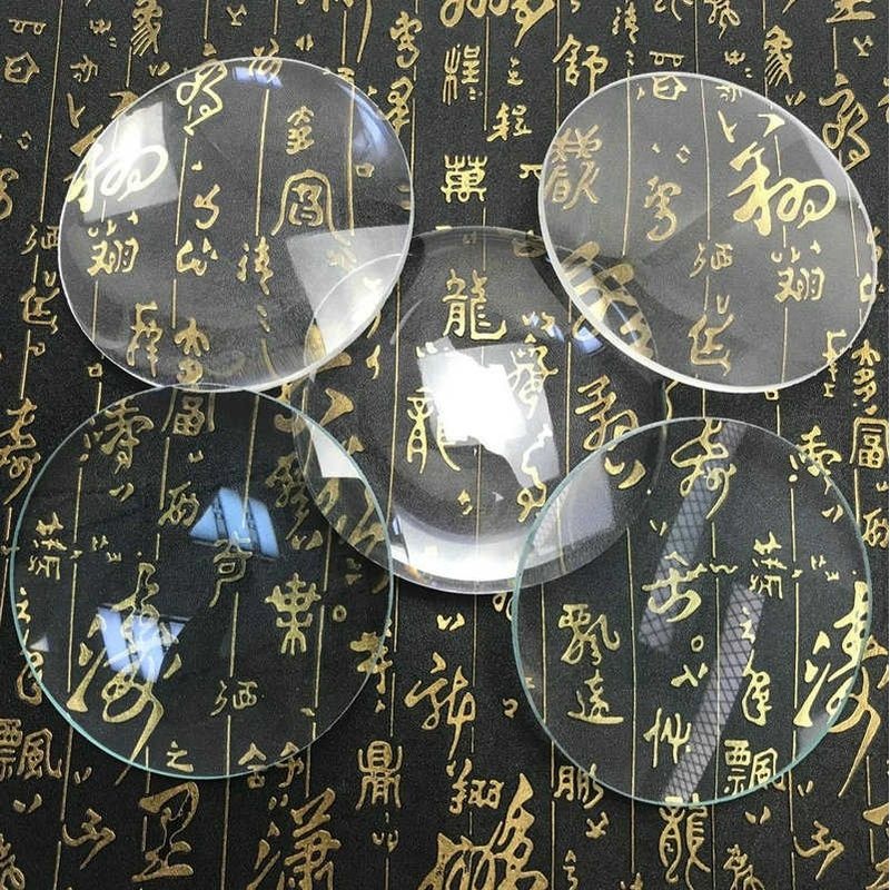 8倍15倍20倍25倍玻璃放大镜片127mm直径45倍12.7厘米超大镜片包邮