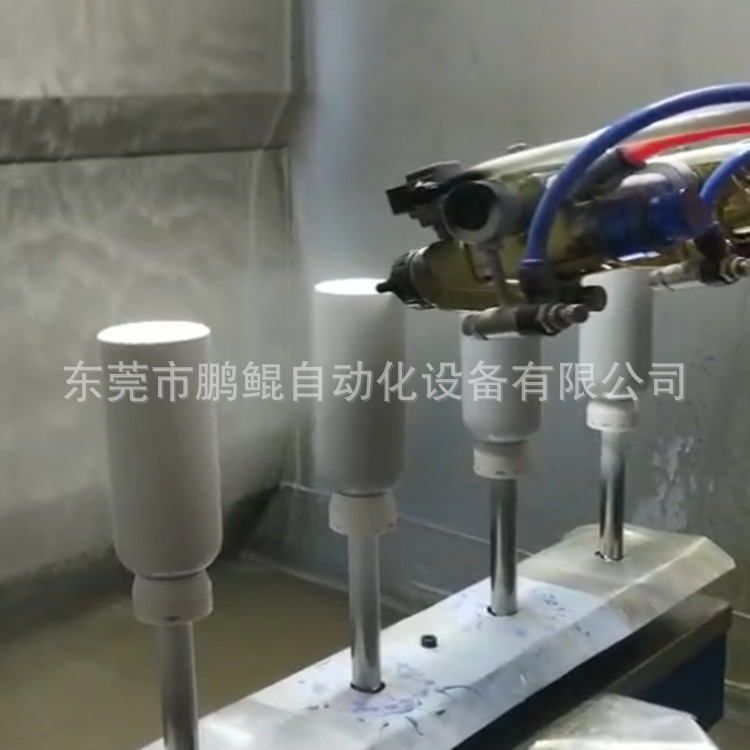 惠州保温杯1出4小型全自动喷涂机 保温瓶自带顶起机构喷漆机现机