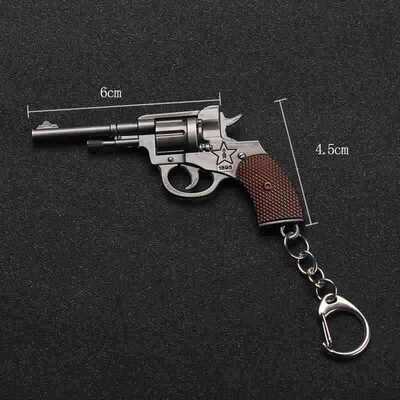 1pc Cool Game Pistol Shape Keychain Metal P92 R45 R1895 Mode