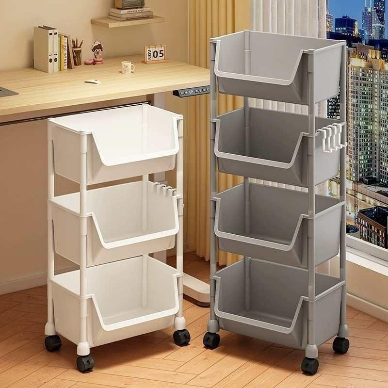 家用客厅零食杂物收纳架子落地小推车移动置物架蔬菜多层书架厨房,厨房/烹饪用具,果蔬置物架/篮/框,淘宝优惠券,粉丝福利购,淘宝优惠卷