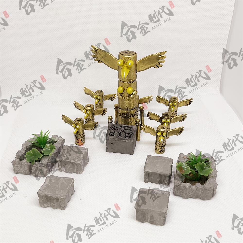 『合金时代』石器手办渔村场景系列记录点图腾组合模型套场景摆件