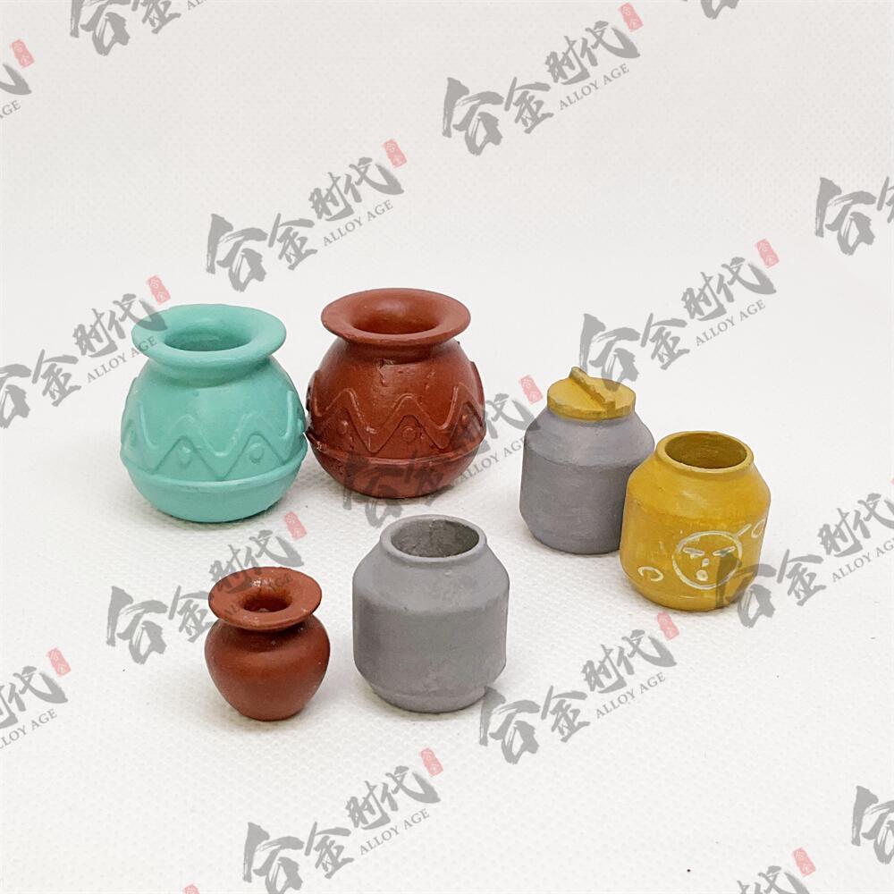 『合金时代』石器时代手办渔村场景系列罐子组合套装合金摆件模型