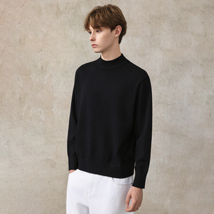 CAKUNTA 半高领可机洗毛衣 软糯抗起球尼龙混纱打底针织毛衣