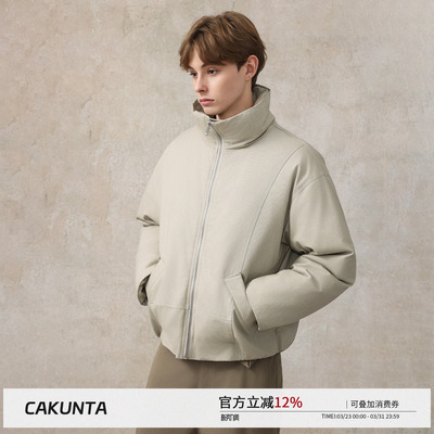 CAKUNTA牛仔外壳蓬松羽绒服