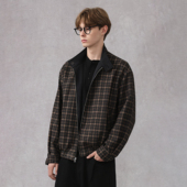 B面羊毛混纺 A面进口匹马棉 CAKUNTA 高智感简约双面穿哈灵顿夹克