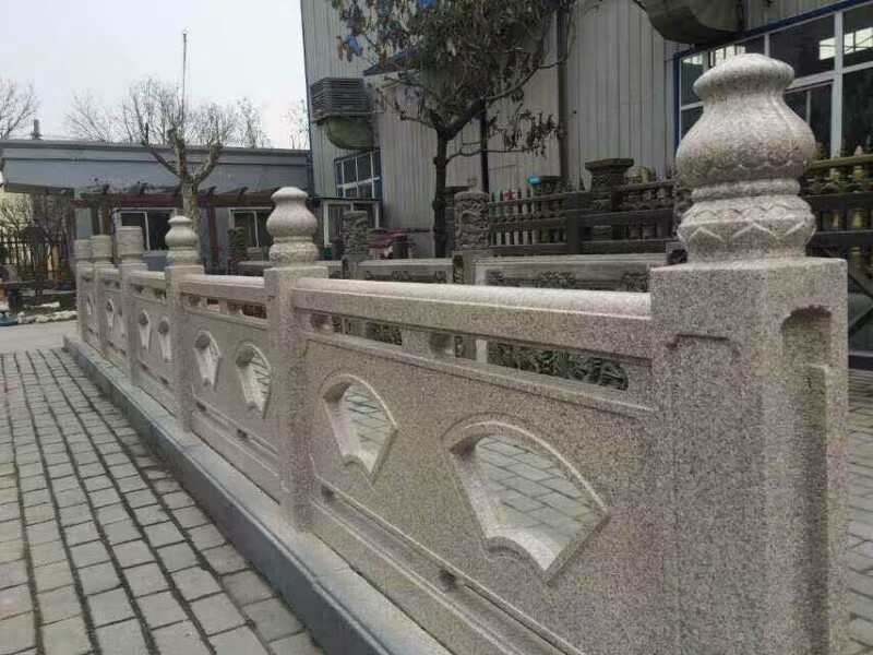 定制花岗岩大理石石雕浮雕线雕河道护栏池塘栏杆青石围栏仿石栏杆