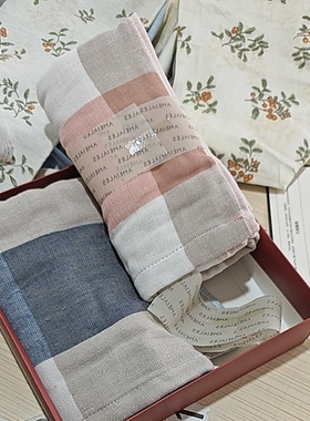 D466纱布毛巾两条34＊75安美拉