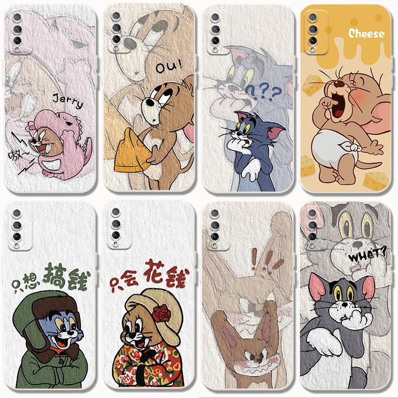 适用荣耀play4t手机壳猫和老鼠个