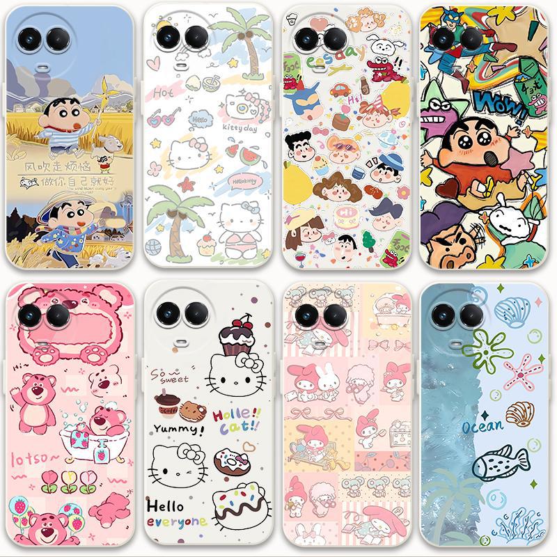 适用realme真我V50手机壳蜡笔小