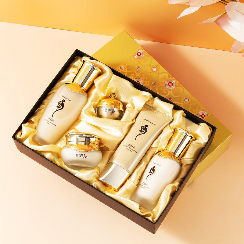 官方正品贵妇丹五件套淡化细纹提亮肤色改善松弛暗沉炕皱炕初老