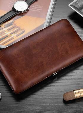 茄龙便携雪茄盒轻薄牛皮革雪松木内衬雪茄保湿盒醇养烟盒CH-25AT1