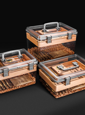 CIGARLOONG茄龙雪茄保湿盒吸湿透气天然雪松木通透雪茄盒CA-24EX