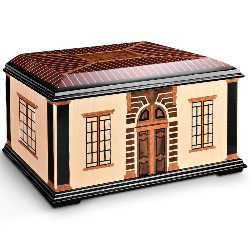 雪茄盒天然雪松木多区内置温湿度计加湿器金属合页烟盒CLA-20BAB1