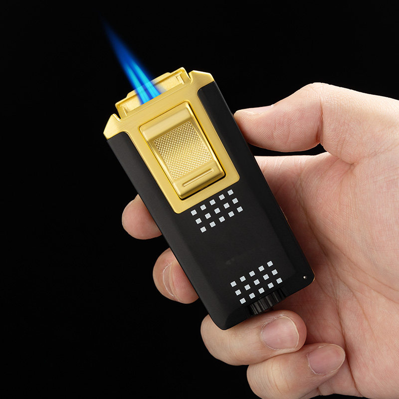 茄龙雪茄打火机防风直冲多功能四合一打火机带烟托开孔器CB-25FZ2