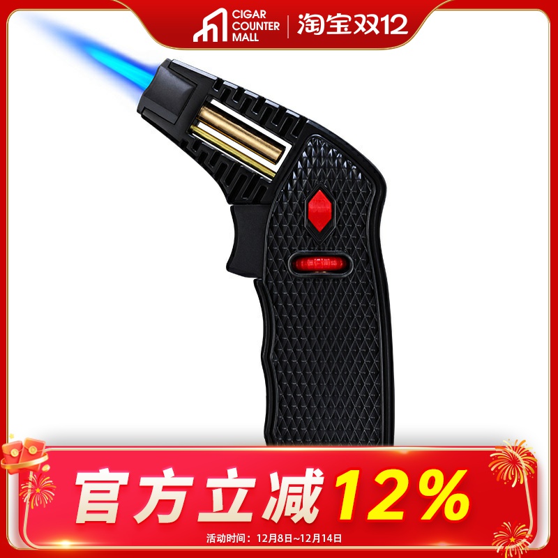 雪茄专用打火机防风直冲旅行便携式礼盒包装创意雪茄点烟器火机