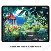70張4K動(dòng)漫綠色風(fēng)景宮崎駿言葉之庭ipad動(dòng)漫風(fēng)景電腦平板壁紙