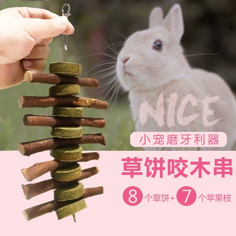 兔子龙猫豚鼠磨牙串苹果枝赫尔达图片