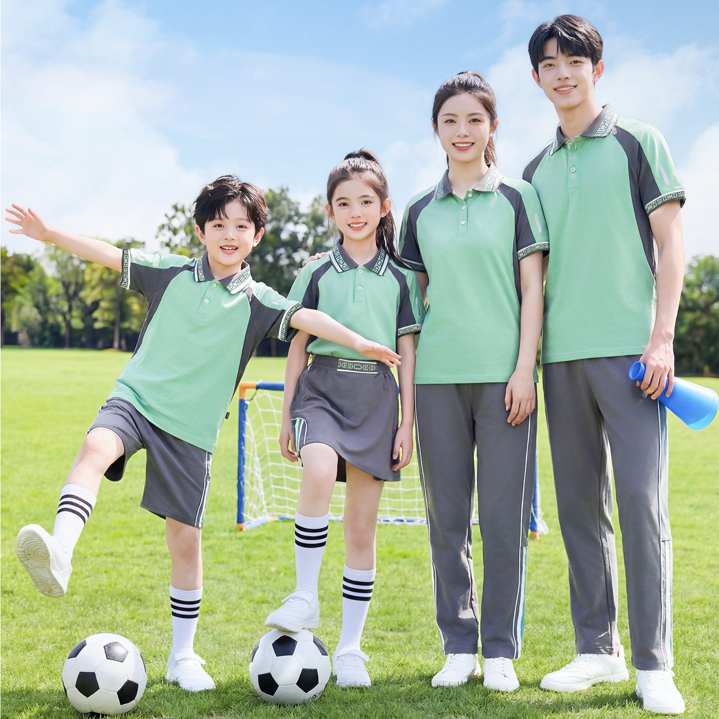 江西赣州市统一校服冬季冲锋衣中小学生校服夏季短袖长裤春秋套装