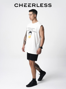 Questions Stupid 白色无袖 背心 SS23 CHEERLESS 印花 愚蠢问题
