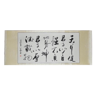 【天行健君子以自强不息，地势坤君子以厚德载物】公谷书法作品