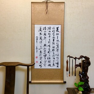 浩贤堂行书字画条幅书法作品手书真迹客厅装 饰 定风波 字画苏轼