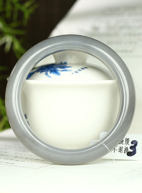 古晨和田玉烟紫手镯玉镯