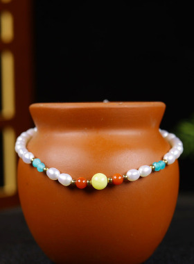 （古晨珠宝）淡水珍珠手串多宝手链诸事如意3g