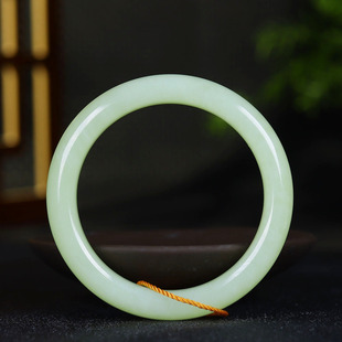 玉镯腕间优雅48g53mm 新疆和田玉黄玉手镯女款 古晨珠宝