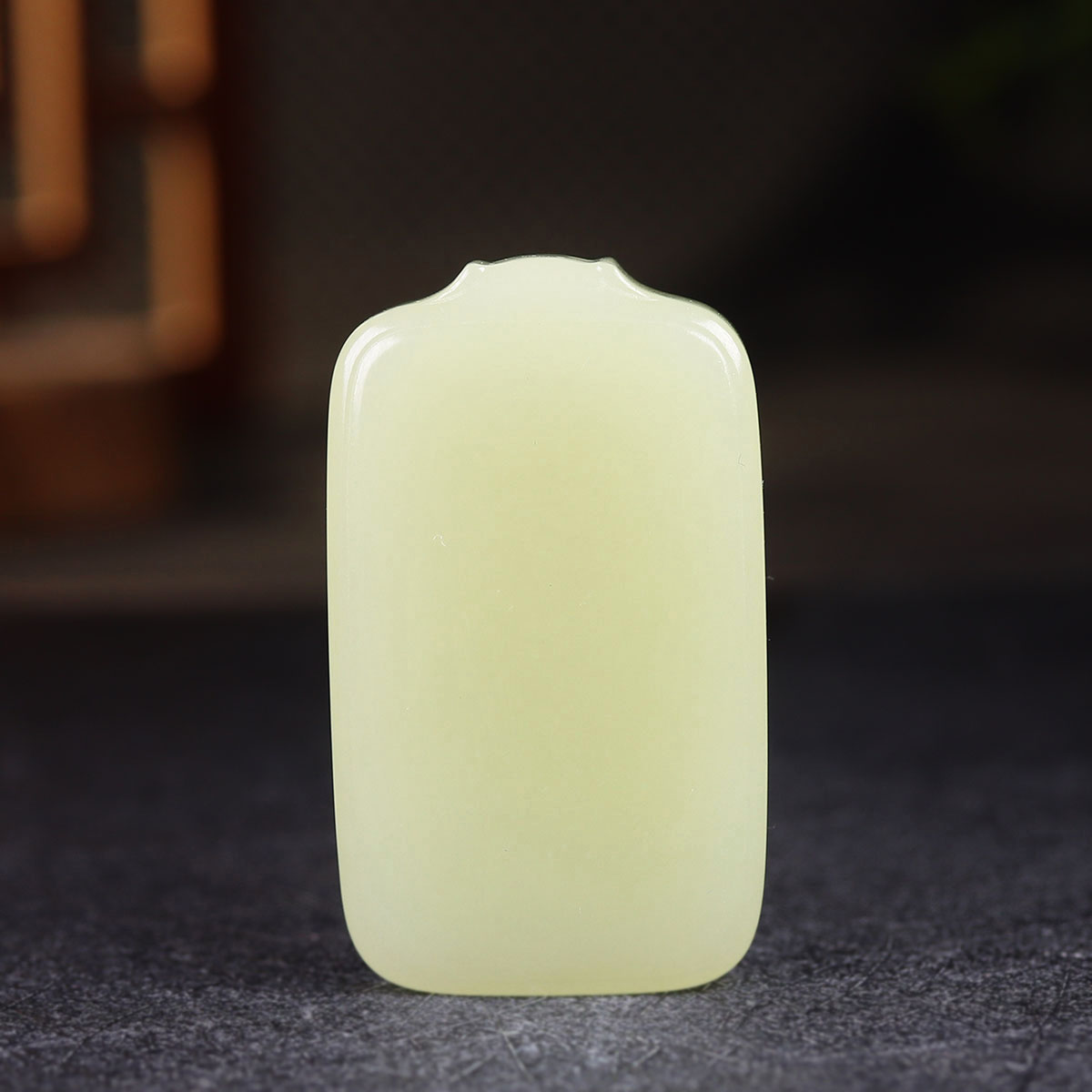 (古晨珠宝) 新疆和田玉若羌黄玉平安无事牌挂件吊坠玉坠玉牌45g