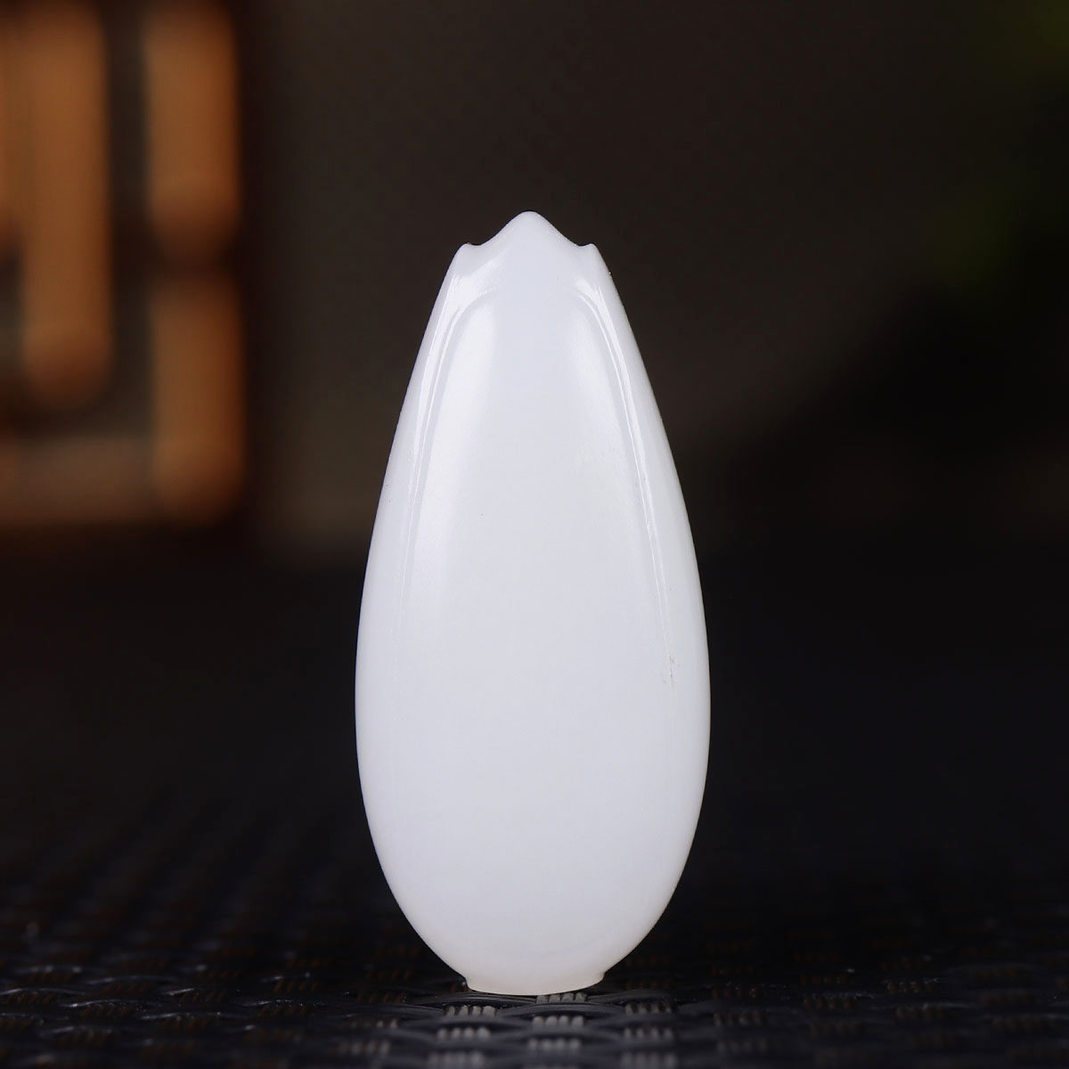 (古晨珠宝)新疆和田羊脂白玉无事牌挂件吊坠16g