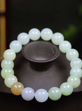 （古晨珠宝）和田玉多宝圆珠手串手链诸事如意27g9+mm