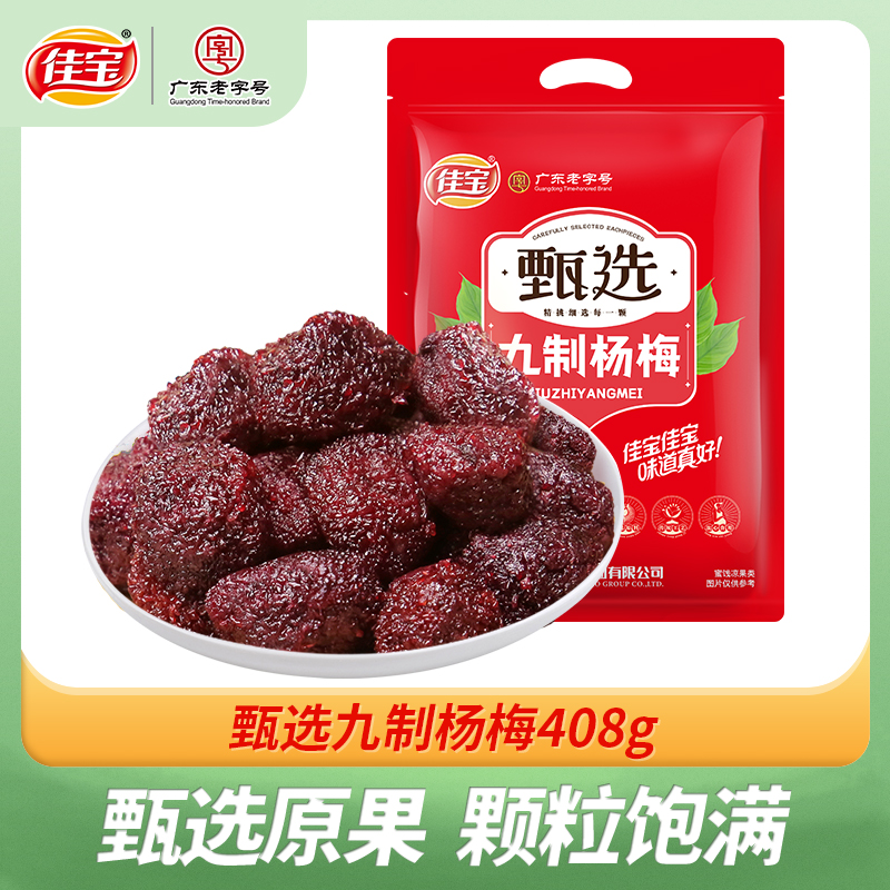 佳宝甄选九制杨梅408g广东老字号 杨梅干梅子蜜饯果脯怀旧零食