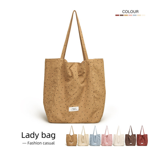 尼龙帆布包女双面可背手提单肩包