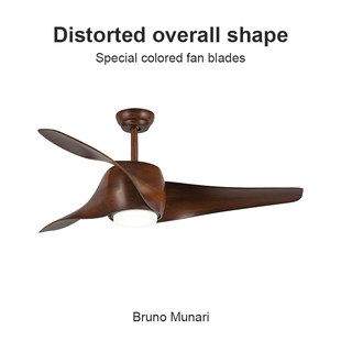 Flower 复古静音客厅餐厅一体吊扇 Ones高端中古风扇灯2026年新款