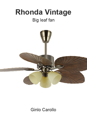 Flower Ones复古吊扇餐厅客厅东南亚风扇灯家用变频静音电风扇灯