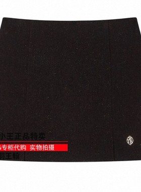 断码特正品熊24秋新款绵羊毛混纺A字半身裙TTWH247802N WH247802N