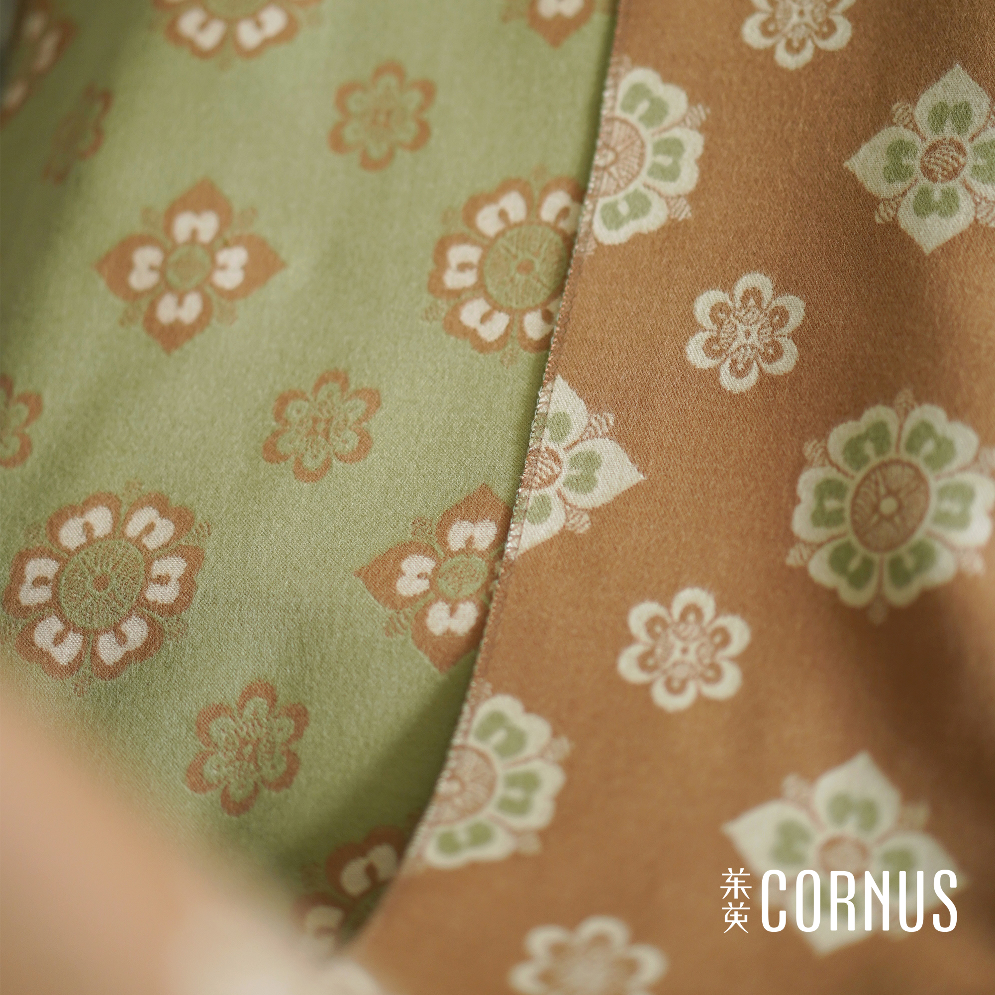 茱萸CORNUS唐风宝相花双面披肩